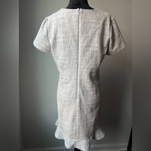 NWOT Ann Taylor Textured Cream/Grey Dress - Picture 6 of 11